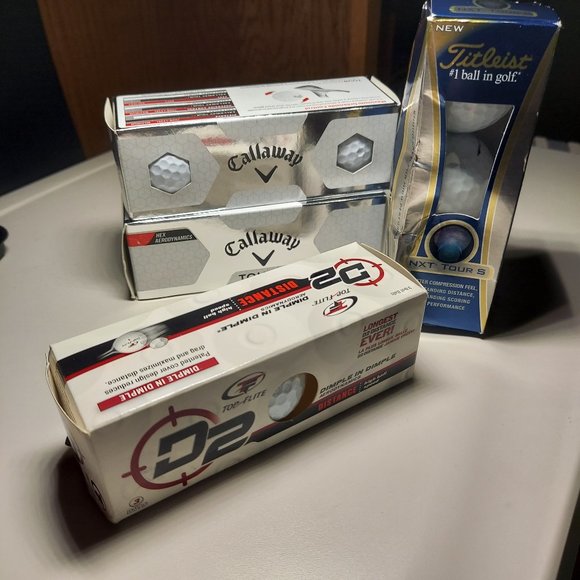 Golf Balls Bundle Callaway Titleist Top Flite 4 Sleeves 12 Balls New Never Hit - Picture 8 of 10